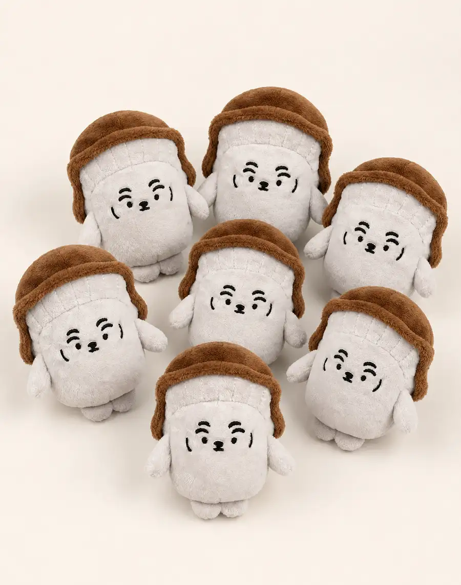 Mushroom Tiger Chunglang Plush Keyring — 4