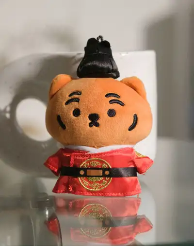 韩服赤虎大王 胖嘟嘟 玩偶钥匙扣
