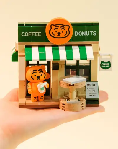 MUZIKTIGER 胖兰的甜品咖啡厅积木人偶
