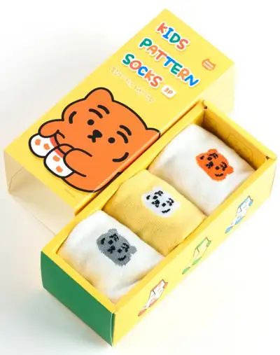 Ddungrangi Kids Pattern Socks 3P Set