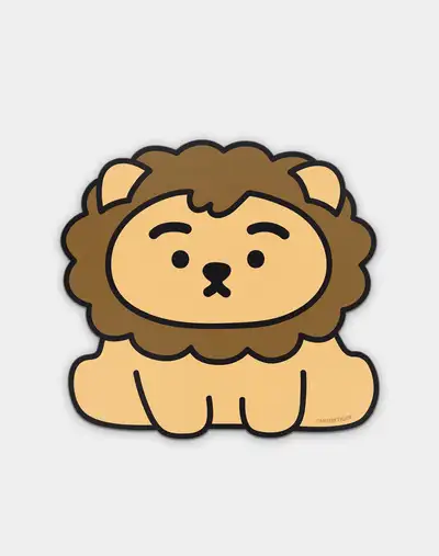Sitting Lion PVC Mouse Pad