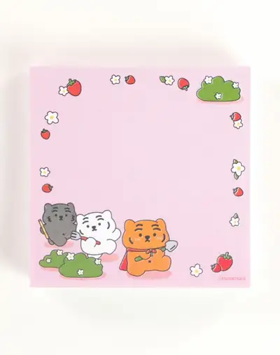 Strawberry Hunting Chubby Lang Sticky Note Pad