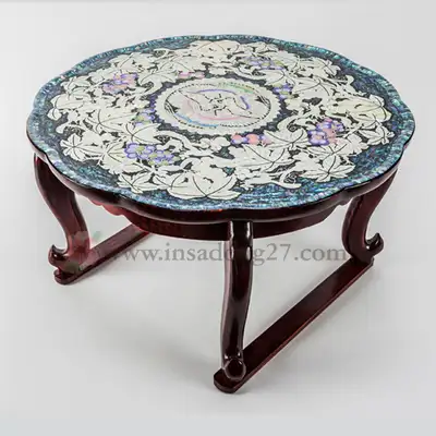 ぶどう文様 青磁開片 交子卓-朴仁浩 作品 大