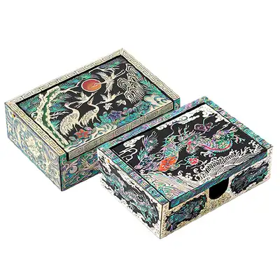 【松鶴】【龍】オート直角名刺ボックス-オ・ミョンホ作品