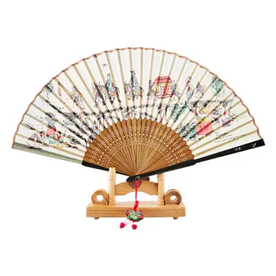 民俗螺鈿伝統扇(結婚)組紐+扇入れセット