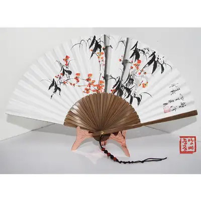 合竹扇-竹画