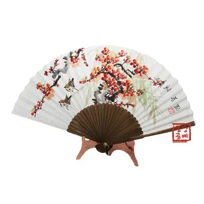 合竹扇-梅花雀