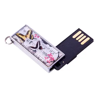 天然貝殻 スイング USB メモリ(03_梅花蝶)-8G