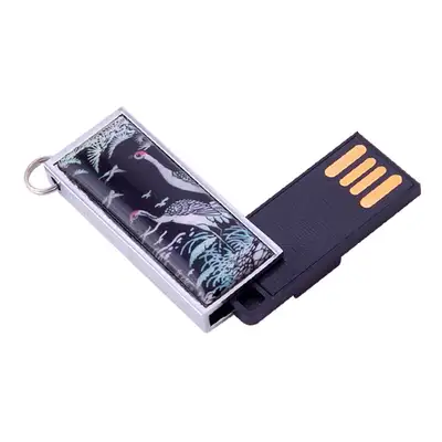 天然螺鈿 スウィング USB メモリ(06_松鶴)-8G