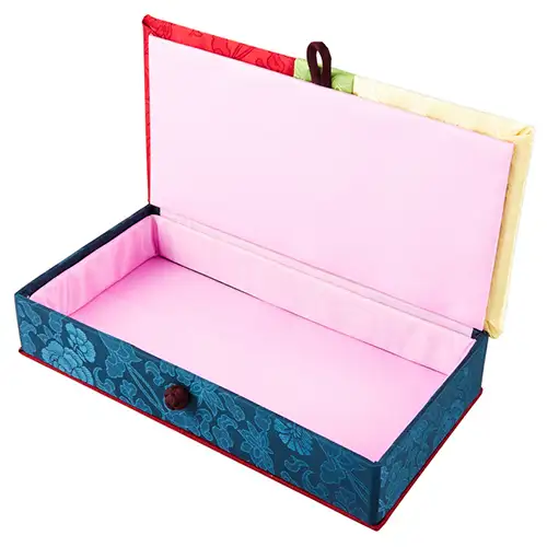 Silk Cash Gift Box (Flower Embroidery, A03) — 2