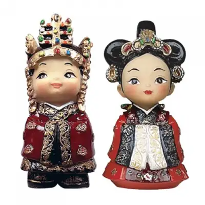 伝統人形 新羅 王・王妃 セット（小）