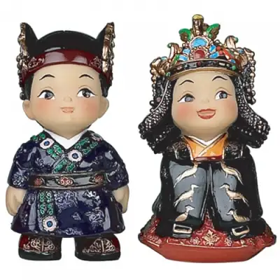 伝統人形 百済王・王妃セット（小）