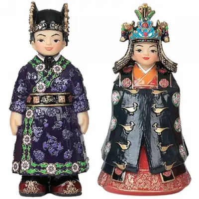 伝統人形 百済の王・王妃セット（大）