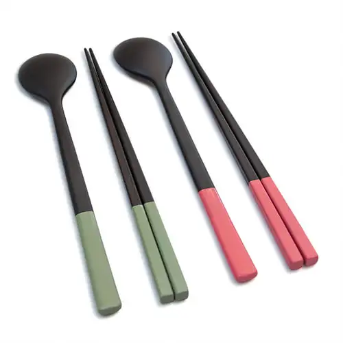 Premium Korean Lacquerware Adult Utensil Set with Mother-of-Pearl Inlay (Intangible Cultural Property Artisan Jang Tae-yeon) — 5