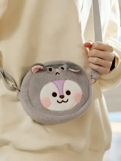 BT21 MANG BABY ふわふわ顔ぬいぐるみ クロスバッグ