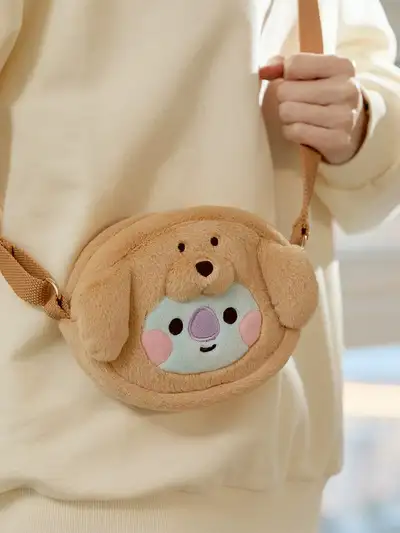 BT21 KOYA BABY ふわふわ顔ぬいぐるみ クロスバッグ