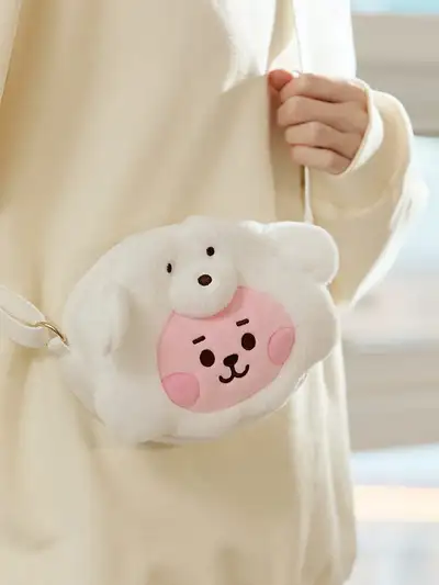 BT21 COOKY BABY ふわふわ顔人形クロスバッグ