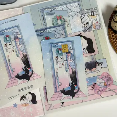 [Goods] IC Mini Illustrated Card Sticker Handal-eum, 2 Sheets