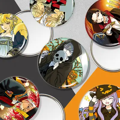 《这样的英雄不讨喜》原形镜子徽章 75mm 6种 ★万圣节季节限定★