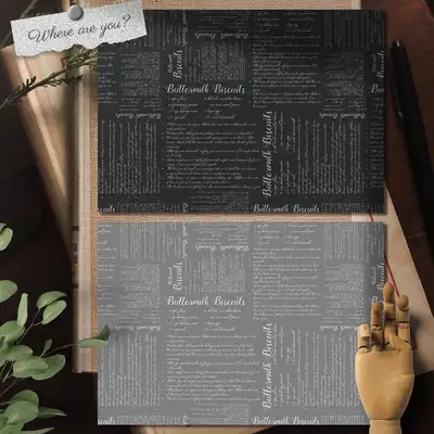 [1]buttermilk_black Wrapping Paper (Grade B)