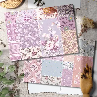 Spring Stitch Wrapping Paper_Purple