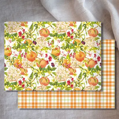 [1] Shine Orange Wrapping Paper (50 sheets)