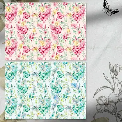 [17] Spring Party_Mint Pink Wrapping Paper