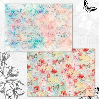 [17] Fantasy Flower Wrapping Paper