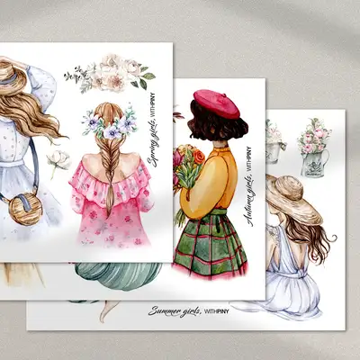 [1] Girls S Sticker (3 Types)