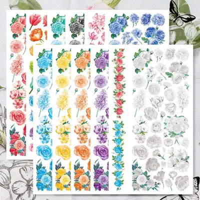 [17] Spring Flower Matte Back Sticker