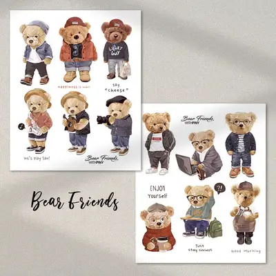 [1] Bear Friends Sticker (2 Types)