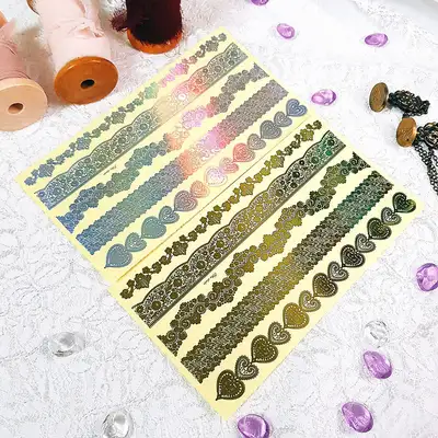 [17]金箔、全息箔心形蕾丝