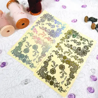 [17]烫金、全息花边蕾丝1