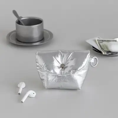 MOMOCI 棉花糖卡片钱包 silver