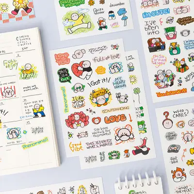 LIVEWORK STATIONARY-DESIGN 简洁涂鸦要点贴纸套装
