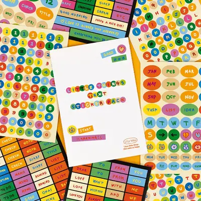 Little Things Text Sticker Pack (Handwriting Deco Deco Foil Deco Photo Card)