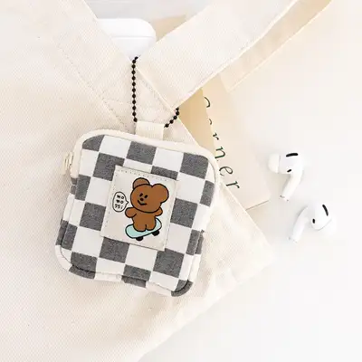 Momo-C Checkerboard Earphone Pouch 3 Color