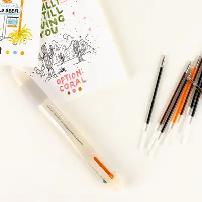 Life and Pieces 4-Color Gel Pen Refill 0.4mm new