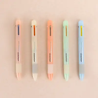 Life and Pieces 4-Color Gel Pen 0.4mm New