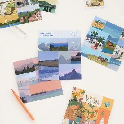 Afterglow Square Sticker Pack - Removable