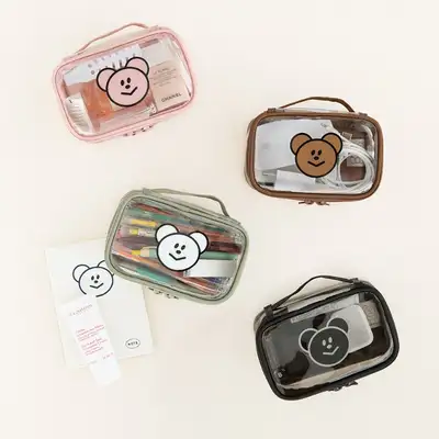 Momo's Bear Window Makeup Pouch 4color