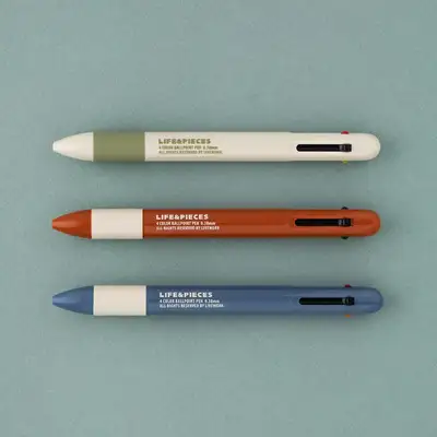 Life and Pieces 4-Color Ballpoint Pen 0.38mm Multi-Pen