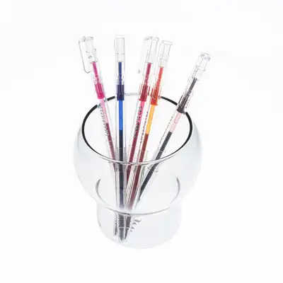LIVEWORK Life and Pieces Clear Slim Ballpoint Pen 10 Colors 0.5mm