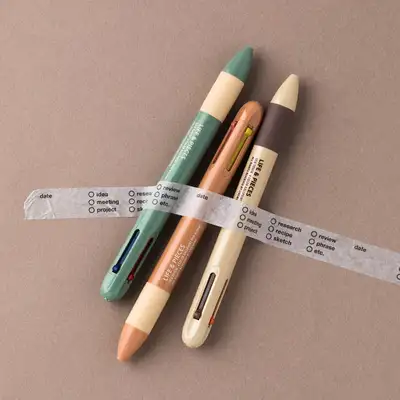 Life and Pieces 4-Color Ballpoint Pen Set 0.5mm Multi Pen