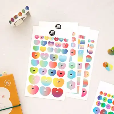 Soft Soft Sticker Gradient (2 sheets)