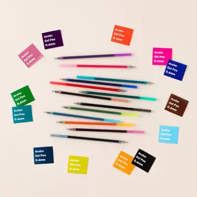 Life and Pieces 4-Color Gel Pen Refill 0.4mm (13 Colors)