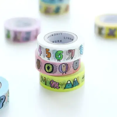 Jamjam Alphabet Paper Tape (A~N, number)