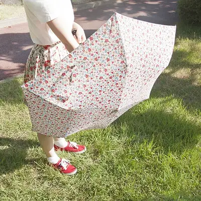 because flower & bird mini 3-fold manual umbrella