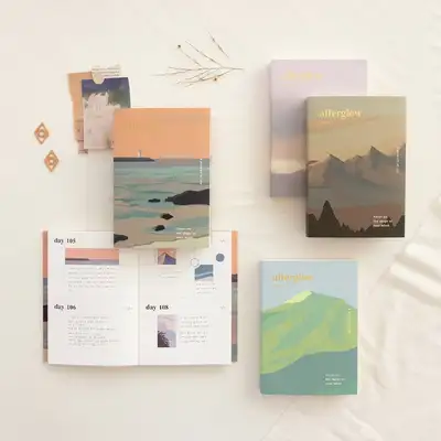 Afterglow Deco Diary Perpetual Calendar 4 Types (Includes 10 Stickers) Emotional Planner
