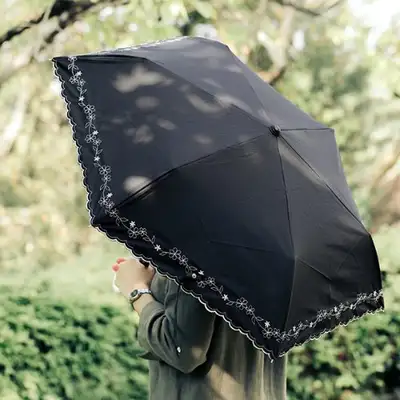 because Heat cut ribbons Print mini / Flower Point Double Umbrella